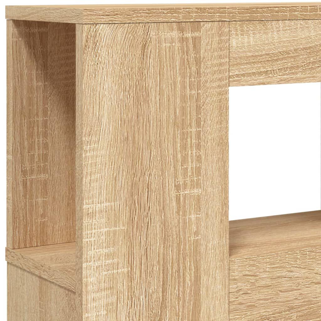 Tăblie de pat cu LED, stejar sonoma, 160x18,5x103,5 cm, lemn