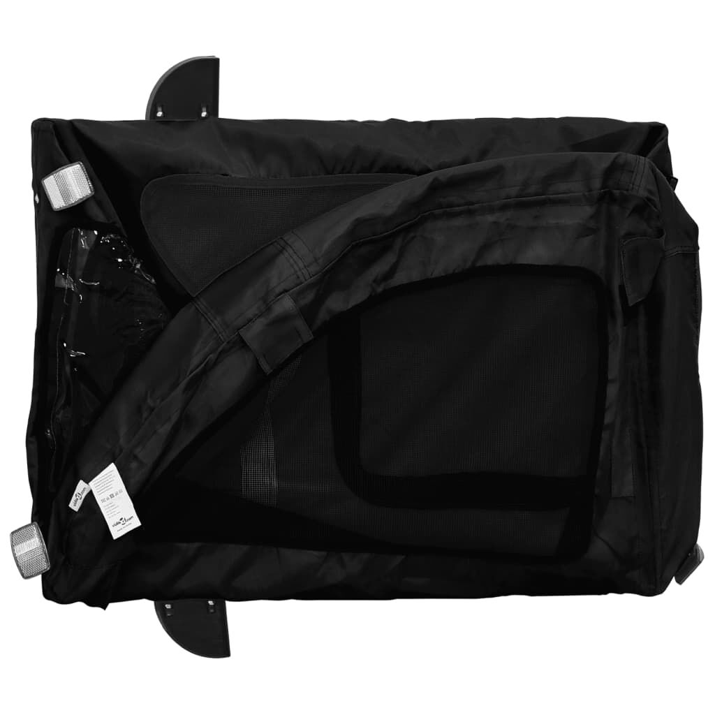 Remorcă bicicletă animale companie, negru, textil oxford/fier