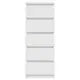 Bufeta cu sertare , Alb, 37, 5x35x99 cm, Lemn prelucrat