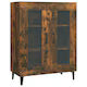 Dulap , stejar fumuriu, 69,5x34x90 cm, lemn compozit,