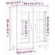 Dulap , stejar fumuriu, 69,5x34x90 cm, lemn compozit,